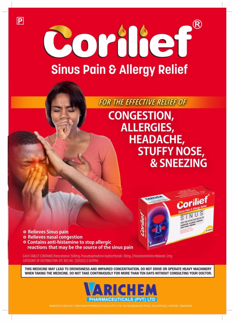 Corilief Sinus Pain Allergy Poster